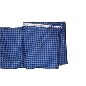Blue plaid fabric 16ft 8in x 3ft 11in